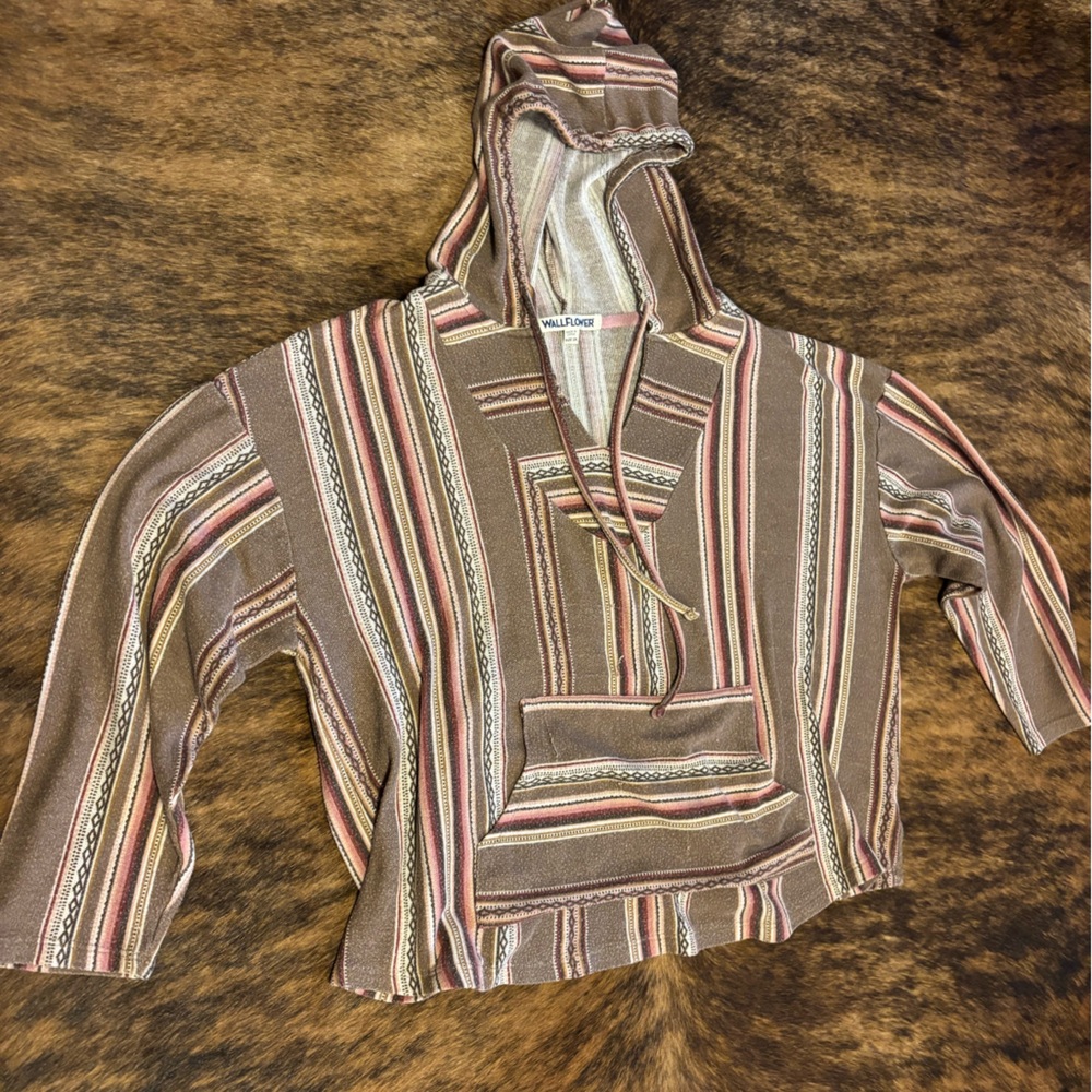Wallflower Multicolor Striped Hoodie Top